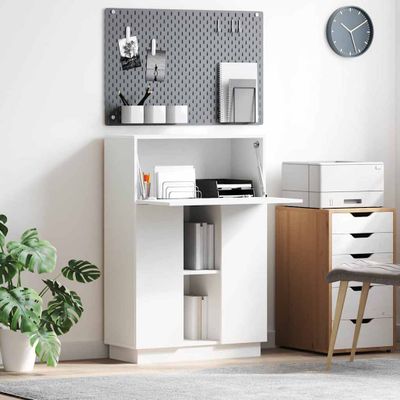 vidaXL Stôl s poličkou Biela 71.5 x 31.5 x 106.5 cm Kompozitné drevo