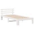 vidaXL Rám postele Biela 80 x 200 cm Masívne borovicové drevo