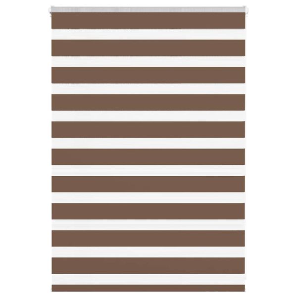 vidaXL Zebra roleta hnedá 110x100 cm šírka látky 105,9 cm polyester