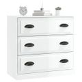 vidaXL Komoda lesklá biela 70x35,5x67,5 cm spracované drevo