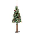 vidaXL Úzky vianočný stromček Zelená 150 cm