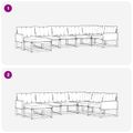 vidaXL Záhradná súprava gaučov 7 ks Prírodná a čierna