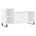 vidaXL TV skrinka lesklá biela 100x35x55 cm spracované drevo