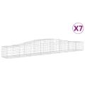 vidaXL Oblúkový gabionový kôš 7 ks 400x50x40/60 cm pozinkované železo