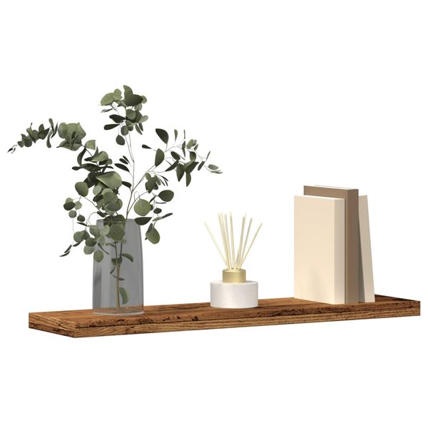 vidaXL Nástenné police 4 ks staré drevo 40x20x1,5 cm, kompozitné drevo