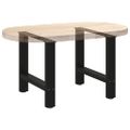 vidaXL Nohy konferenčného stolíka, čierne, 2 ks, 50 x (42-43) cm, oceľové