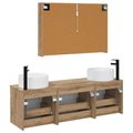 vidaXL Set kabinetov do kúpeľne 4 ks Dub artisan Kompozitné drevo