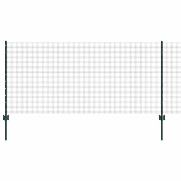 vidaXL Zváraný drôtový plot s podperou 100 x 1 m PVC potiahnutá oceľ
