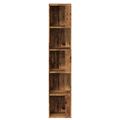 vidaXL rohová skrinka Old Wood 33x33x165 cm Engineered Wood