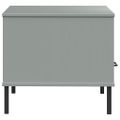 vidaXL Konferenčný stolík sivý 85x50x45 cm masívne drevo OSLO