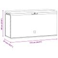 vidaXL Záhradný úložný box antracitový 114x47x60 cm