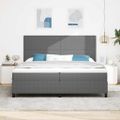 vidaXL LED box s pružinami Svetlo šedá a biela 200 x 200 cm