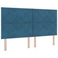 vidaXL Ottoman posteľ s matracom a LED Tmavo modrá 180 x 200 cm Zamat