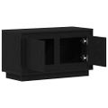 vidaXL TV skrinka 80 x 35 x 45 cm Čierny dub Kompozitné drevo