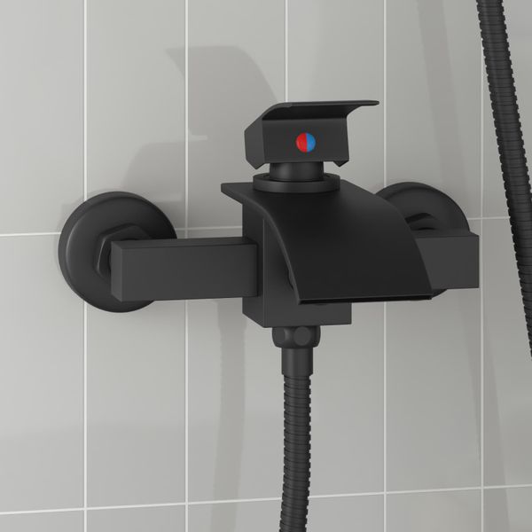 vidaXL Sprchový zmiešavač Čierna G 1 / 2 palca