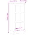 vidaXL Knižnica 46 x 29 x 100 cm Masívne borovicové drevo Biela