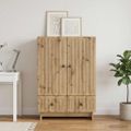 vidaXL Servírovacia skriňa Remeselný Dub 66 x 34,5 x 95 cm