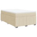 vidaXL Boxspring posteľ s matracom krémová 120x190 cm látka