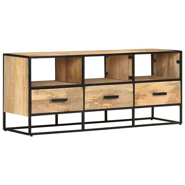 vidaXL TV skrinka 110x30x45 cm surové mangovníkové drevo