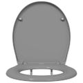 vidaXL WC sedadlo Sivá 47 x 37 x 4 cm Duroplast