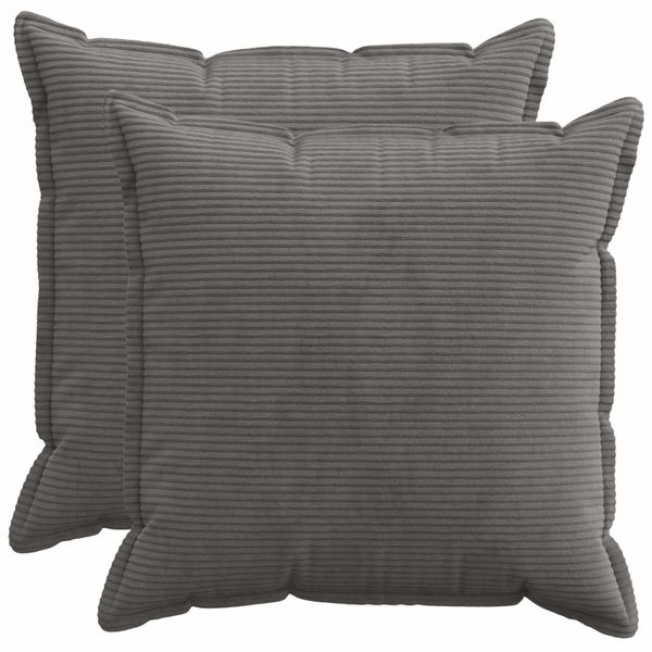 vidaXL Poťah na podložku 2 ks HOUTEN Tmavosivá 55 x 55 cm manšestr