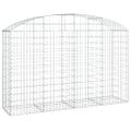 vidaXL Oblúkový gabionový kôš 200x50x120/140 cm pozinkované železo