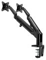 Neomounts DS70-810BL2/Držák displeje/na stůl/17-32"/svorka/VESA 100X100/nosn. 2x9kg/plyn. píst/ultra tenký/2 disp./čern Držák, VESA, stolní, pro 2 ploché monitory, úhloprícka 17"-32", náklon, otácení, rotace, nosnost 18kg, cerný
