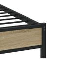vidaXL Posteľný rám bez matraca dub sonoma 140x190 cm kompozitné drevo