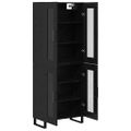 vidaXL Highboard 2 ks Čierny dub 69,5 x 34 x 180 cm Kompozitné drevo