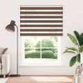 vidaXL Zebra roleta hnedá 155x200 cm šírka látky 150,9 cm polyester