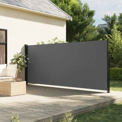 vidaXL Zaťahovacia bočná markíza, antracitová 160x600 cm