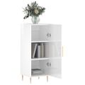vidaXL Komoda lesklá biela 34,5x34x90 cm spracované drevo