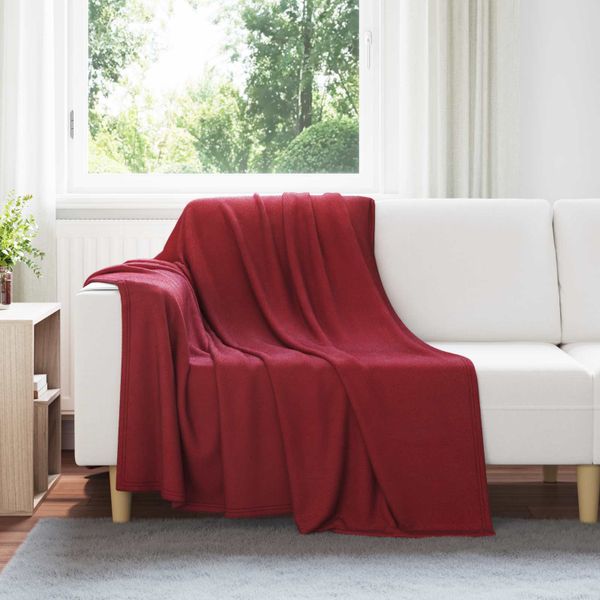vidaXL Deka Bordeaux červená 200 x 150 cm Flís