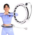 Sada masážnej obruče HMS HHM16 biela so závažiami, magnetmi a počítadlom a zoštíhľujúci pás BR163 PLUS SIZE