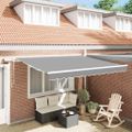 vidaXL Rám markízy Biela 300 x 250 cm Hliník