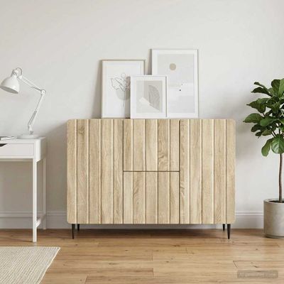 vidaXL Servírovacia skriňa so zásuvkou Dub sonoma 89 x 34,5 x 62 cm