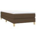 vidaXL Posteľný rám s boxspringom tmavohnedá 90x190 cm látka