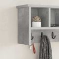 vidaXL Vešiak na stenu Nástenná montáž Betónová šedá 50 x 16 x 26 cm