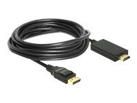 Kábel adaptéra - DisplayPort s pinmi (samec) do HDMI s pinmi (samec) - 5 m - trojnásobne tienená krútená dvojlinka - čierna - pasívny