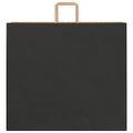 vidaXL Papierové tašky 250 ks s rúčkami, čierna, 54x15x49 cm