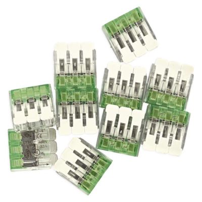 Páčková spojovacia svorka 3× 0,2–4 mm2, 10 ks