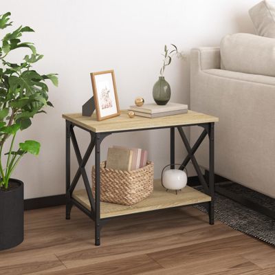vidaXL Bočný stolík dub sonoma 55x38x45 cm spracované drevo