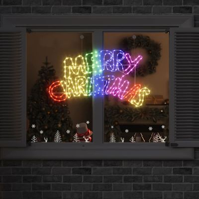 vidaXL Vianočný znak s 240 LED-i Viacfarebný 99,5 x 54 cm PVC