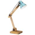 vidaXL Stolová lampa 25 W šmuhovaná modrá 23x18x96 cm E27