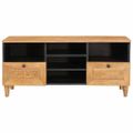 vidaXL TV skrinka so zásuvkou 100 x 33 x 46 cm Masívne mango drevo