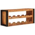 vidaXL Regál na víno Hnedá 100 x 45 x 33 cm Pevné akáciové drevo