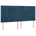 vidaXL Rám postele s čelom tmavomodrý 180x200 cm zamat