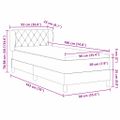 vidaXL Posteľ s pružinovým rámom Tmavozelená 90 x 190 cm Zamat