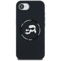 Karl Lagerfeld HC MagSafe Silikónové dvojhlavé puzdro na iPhone 16e čierne