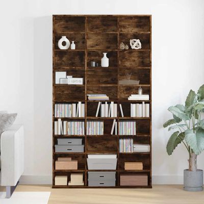 vidaXL CD skrinka údený dub 102x23x177,5 cm spracované drevo
